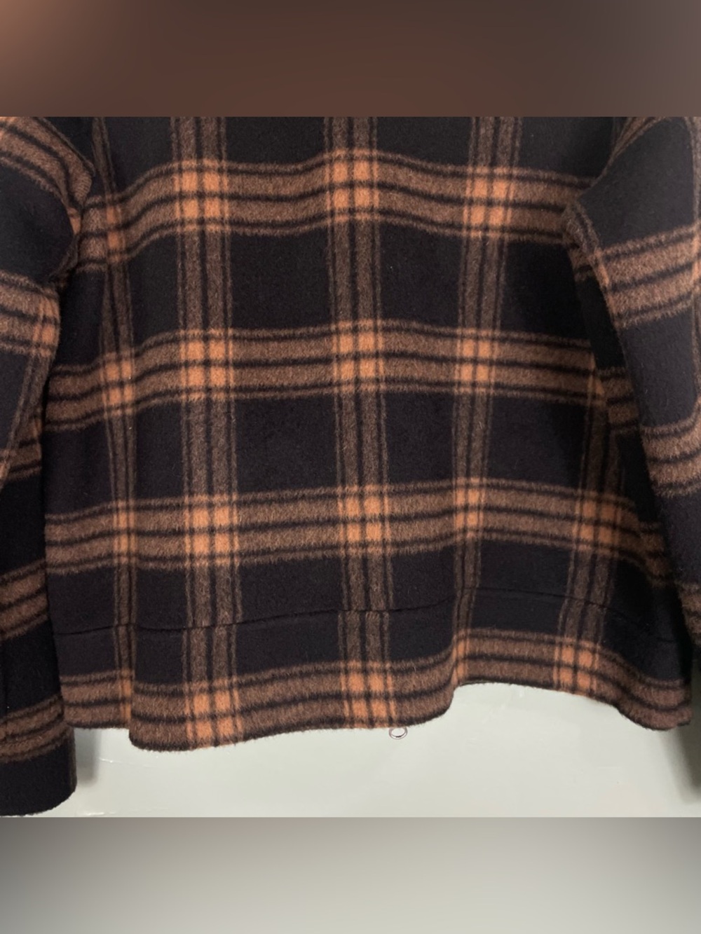 Rails Cheyenne‎ Jacket Came Jet Black Tan Brown Women Small Wool Blend Zip Up - Picture 11 of 11